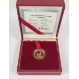 A 2000 1/10oz Krugerand (3.393g 22ct), boxed with COA