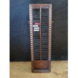 A Clocking in Machine Card Rack, 91x26cm