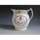A Nineteenth Century Jug _ Success To Queen Caroline _ with polychrome relief portrait beneath a