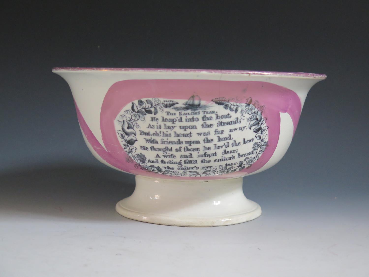 A Sunderland Lustre Bowl _ Manchester Unity Independent Order of Oddfellows _ with monochrome - Image 3 of 8