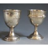 A George VI Silver Eggcup, Birmingham 1936 Adie Bros. and one other, 103g