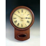 E. Boyce of Exmouth Single Fusee Drop Pendulum Wall Clock with 11.5in dial (pendulum in office)