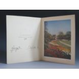 An Official 1951 Royal Christmas Card signed George and Elizabeth and showing a photographic print