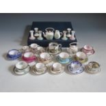 A Collection of Spode Miniatures including Teacups with saucers, teapots, candlesticks etc.