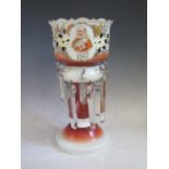 A Royal Commemorative Table Lustre celebrating the coronation of Edward VII and Alexandra, 36cm