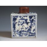 A Chinese Porcelain Tea Flask, 14cm high