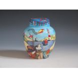 A Modern Moorcroft Ltd. Ed. Seaside Pattern Ginger Jar, base marked 2008 57/250, 15.5cm