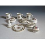 A Collection of Coalport Ming Rose Miniatures