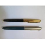 A Parker 61 Fountain Penwith 12ct Rolled Gold Lid and Paker 51