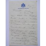 A Buckingham Palace Headed Letter dated May 11th 1935 _ Addressed to 'Dearest George; and signed