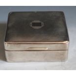 An George VI Silver Cigarette Box with engine turned decoration, Birmingham 1939, Adie Bros., 8.5(