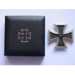 A WWII German 3rd Reich Iron Cross 1st Class, back stamped 1/16