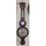 A Georgian Mahogany and Inlaid Banjo Barometer, 93cm
