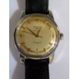 A Longines Conquest Heritage Gent's Wristwatch, model L1.611.4.752, with gold dial, 35mm case,