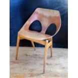 A 1950s Jason Chair designed by Carl Jacobs & Frank Guille for Kandya. Some staining and bleaching