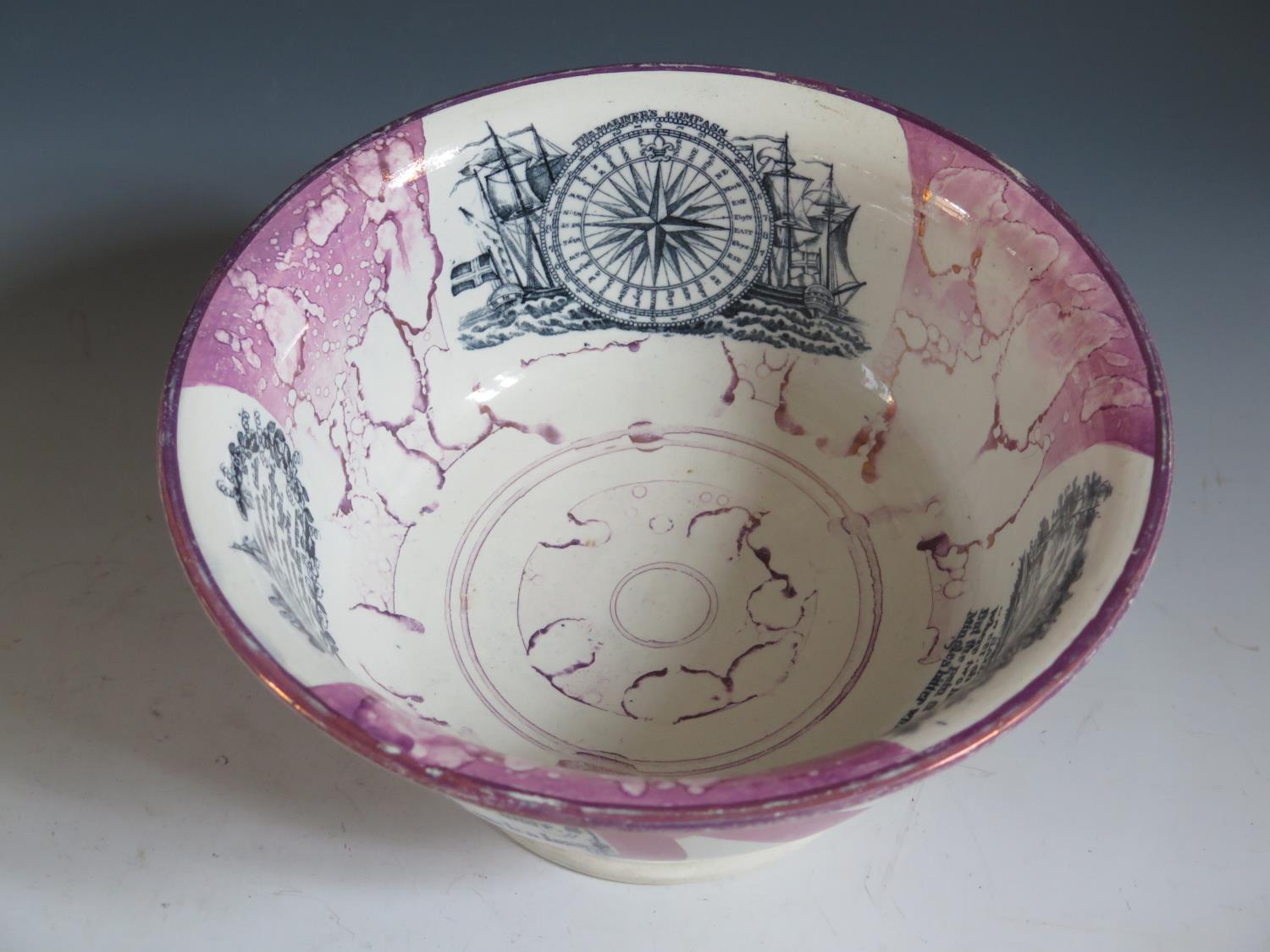 A Sunderland Lustre Bowl _ Manchester Unity Independent Order of Oddfellows _ with monochrome - Image 5 of 8