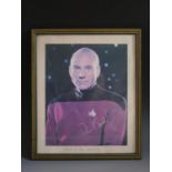 A Patrick Stewart Autographed Photograph of Star Trek's Captain Jean-Luc Picard