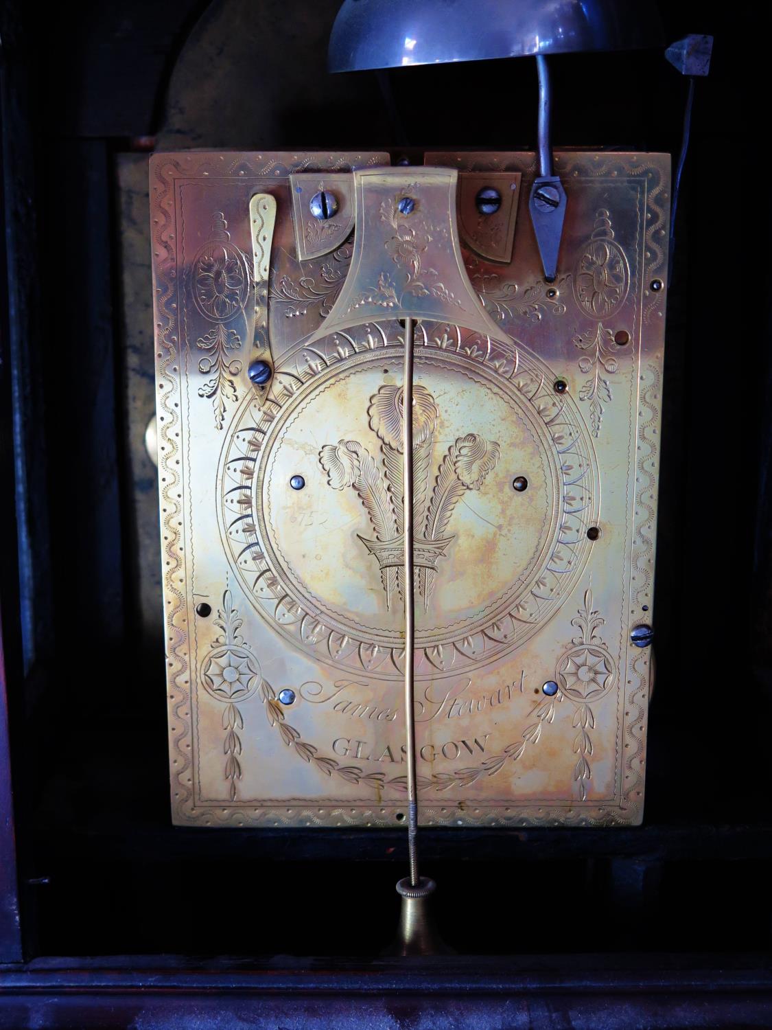 James Stewart of Glasgow _ A George III Scottish Mahogany Cased Bracket Clock with bell top - Image 2 of 7