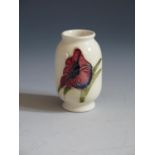 A Moorcroft Floral Decorated Miniature Vase, 5.5cm, boxed