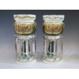 A Pair of Royal Commemorative Table Lustres celebrating the 1911 coronation of King George V and