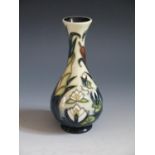 A Modern Moorcroft Dragonfly Pattern Pinch Necked, base marked 95, 16.5cm, boxed
