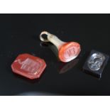 An Agate Fob Seal and two others