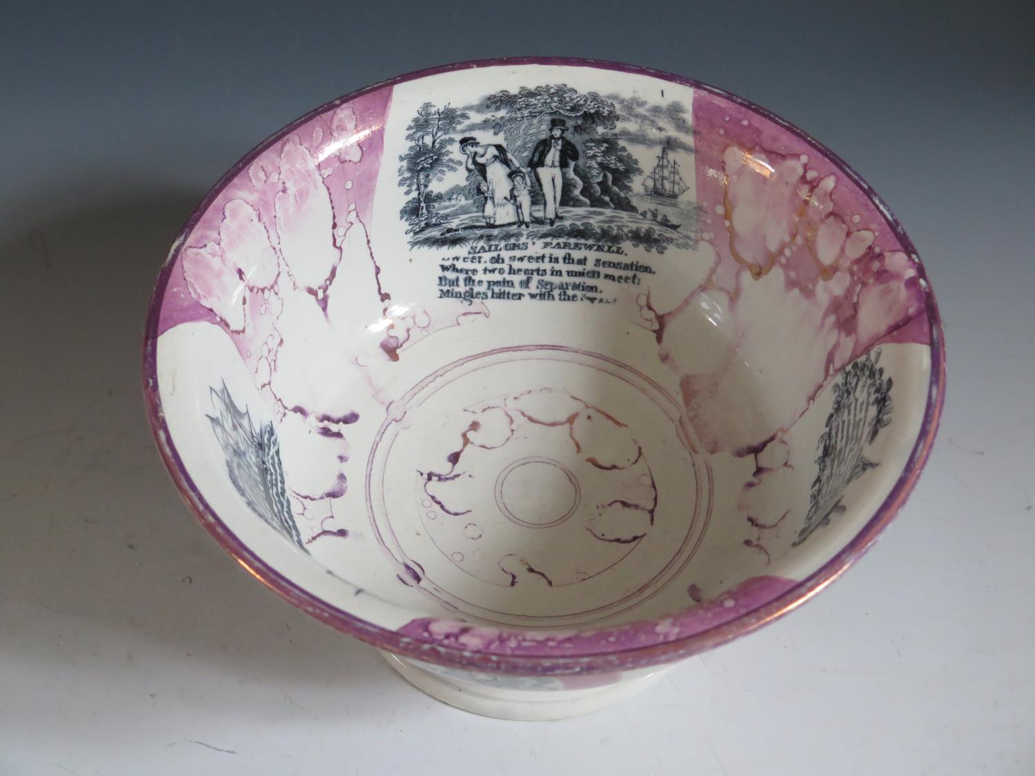 A Sunderland Lustre Bowl _ Manchester Unity Independent Order of Oddfellows _ with monochrome - Image 7 of 8