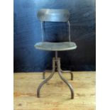 An Early Twentieth Century Industrial Adjustable Swivel Office Chair