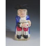 A Nineteenth Century Davenport Toby Jug, 24cm, rim restored