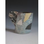 John Maltby (b. 1936), A Slab Jug with Wallis style stylized decoration and splatter, signed