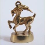 A 9ct Gold Charm in the form of a Billy Goat, 2.7g