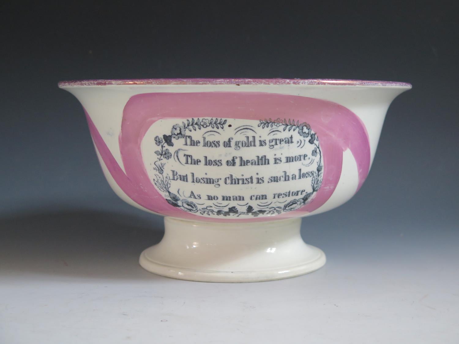 A Sunderland Lustre Bowl _ Manchester Unity Independent Order of Oddfellows _ with monochrome - Image 4 of 8