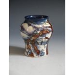 A Modern Moorcroft Woodside Farm Pattern Baluster Vase, base marked 99, 8.5cm