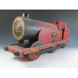 A Large Lines Bros Wooden "LMS" Locomotive Train (72cm approx).