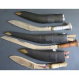 A Large Ornamental Kukri, 80cm overall length and two others