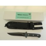 A Pro-Tech Brend 1 Combat Fixed Blade w/ Black & Tan G-10 (7" Black Plain) PR2#903