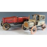 Two Rare Bing Clockwork Tinplate Cars Made In Germany.