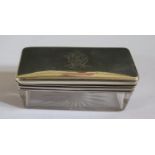 A Victorian London Silver Top Dressing Table Pot with hinged top, 9x4cm