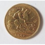 A 1907 Gold Half Sovereign