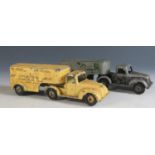 Two Playworn Timpo Toys Removal Lorries (15cm approx).