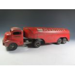 A Large Scale Pressed Steel Smitty Toys Smith-Miller Mobiloil/Mobilgas Tanker Truck (56cm approx).