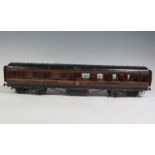 An Exley Bassett Lowke O Gauge Tinplate Restaurant Car "LMS" in good condition with some paint