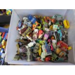 A Box of Play Worn Diecast Toy Cars (mostly Matchbox).