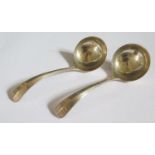 A Pair of Modern Silver Sauce Ladles, Sheffield 1971, Cooper Brothers & Sons Ltd., 56g