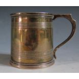 A Georgian Silver Christening Mug, marks rubbed, 111g, 6.7cm high