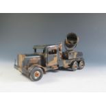 A Scarce Clockwork Tinplate Tippco Tipp & Co. German Searchlight Truck, Motor Works (25cm approx).