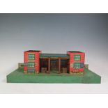 A Scarce 1930's Adoph Schuhmann (Germany) Tinplate Train Station made for the English Market (42cm