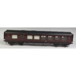 An Exley Bassett Lowke O Gauge Tinplate Dining Car "LMS 7520" in excellent condition