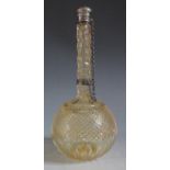 A Victorian Silver Mounted Cut Glass Scent Bottle, Birmingham 1889, Colen Hewer Cheshire, 18cm high