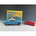 A Marx Battery Operated Electric Car in Blue and White in it's original box Made in Britain (